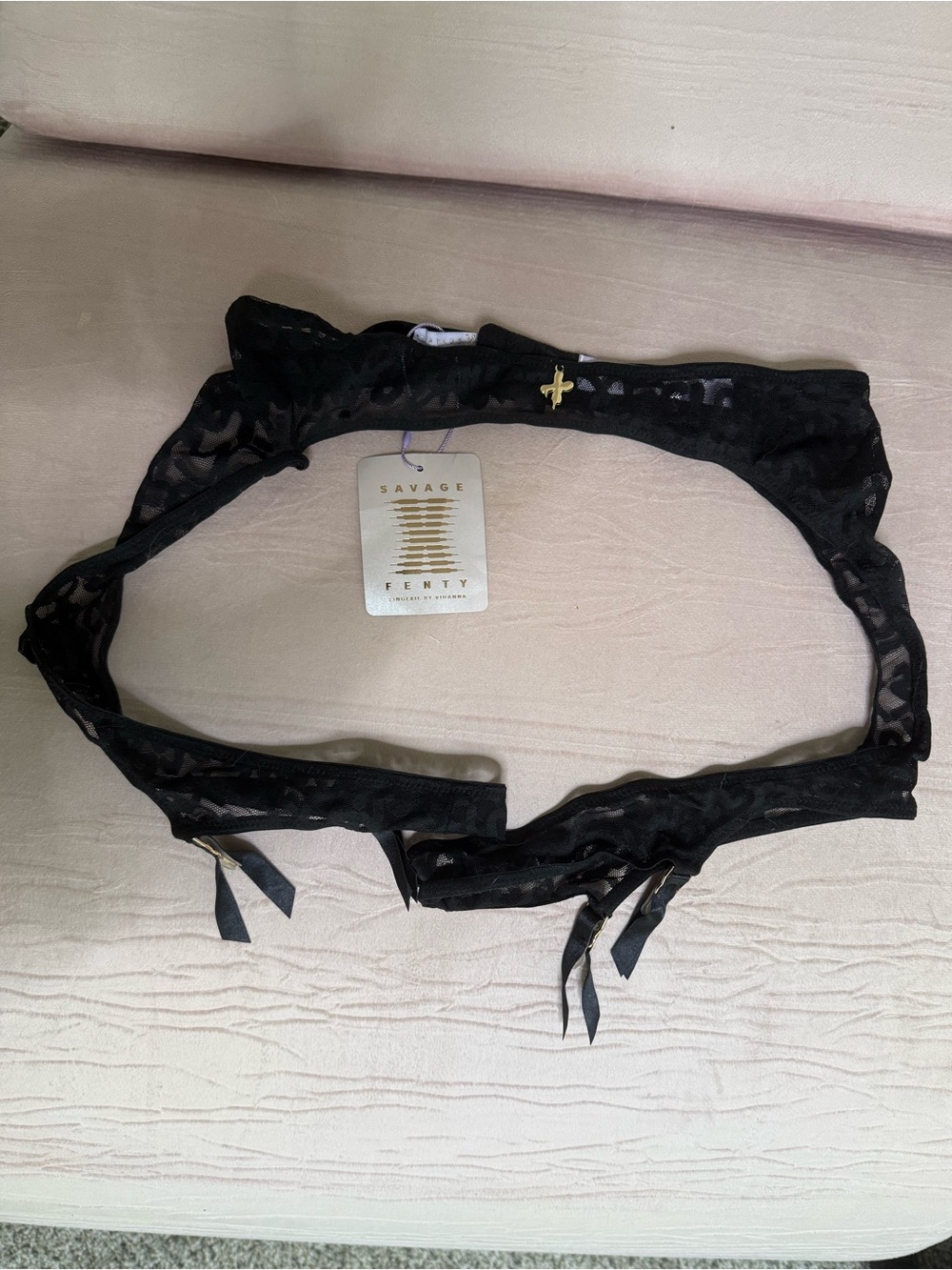 Savage X Fenty Black Lace Lingerie garters